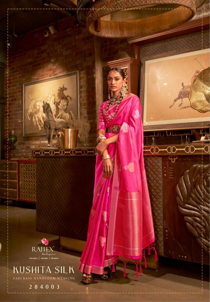 Rajtex Kushita Silk Heavy Wedding Wear Fancy Latest Saree Collection